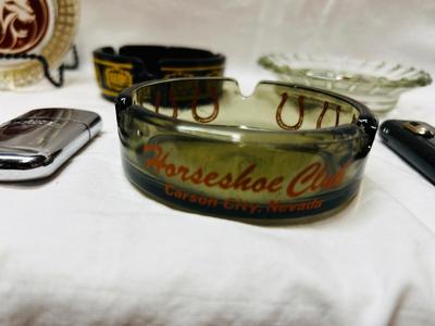 VINTAGE CASINO ASHTRAYS AND LIGHTERS