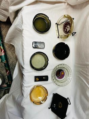 VINTAGE CASINO ASHTRAYS AND LIGHTERS
