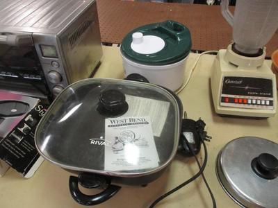Assortment Of Small Kitchen Appliances & Pots