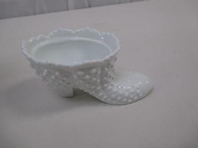 Glass Paperweight Dated 1910 "Beryl" Surface Scratches Hobnail Shoe Stoneware Jug