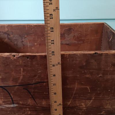 LOT 313: Antique Bohsemeem Spices Advertisement Wood Box with Holiday Decor