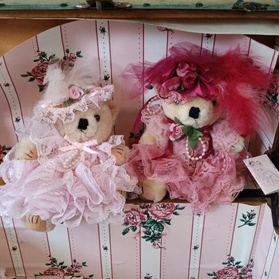 LOT 314: Antique Wooden Chest with Dolls, Child's Rocking Chair & Books on Doll House Miniatures