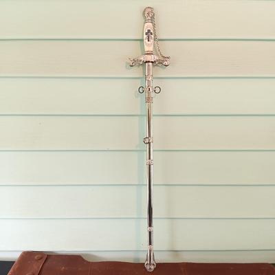 LOT 315: Antique Masonic Knights Templar Ceremonial Sword
