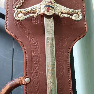 LOT 315: Antique Masonic Knights Templar Ceremonial Sword
