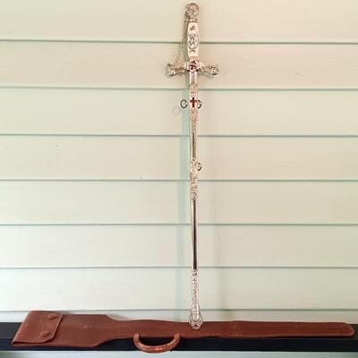 LOT 315: Antique Masonic Knights Templar Ceremonial Sword