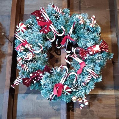 LOT 317: Set of (6) Christmas Wreaths with Holiday Decor