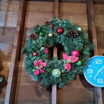 LOT 317: Set of (6) Christmas Wreaths with Holiday Decor