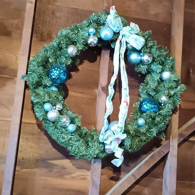 LOT 317: Set of (6) Christmas Wreaths with Holiday Decor