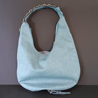 LOT 320: Miss Fluff Cupcake Doll Shoulder Bag, Blue Faux Leather Shoulderbag, The Sak Crocheted Purse & Ralph Lauren Purse