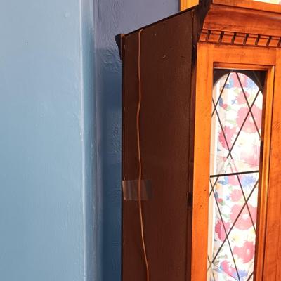 LOT 322: Wood and Glass Curio Cabinet