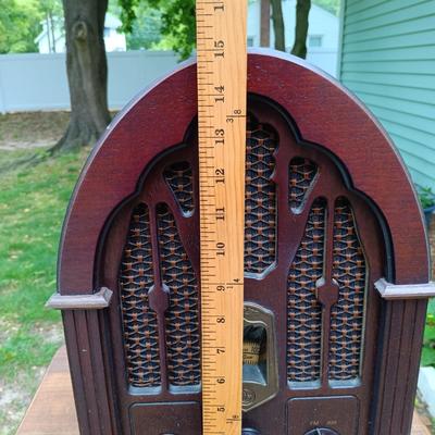 LOT 348: GE Cathedral Radio Model 7-4100JA with Record Stand