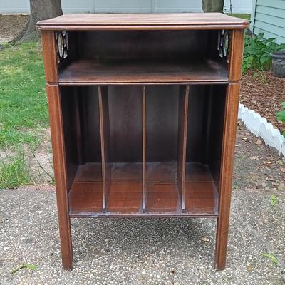 LOT 348: GE Cathedral Radio Model 7-4100JA with Record Stand