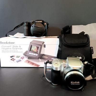 LOT 349: Fujifilm Firepix S4850, Kodak EasyShare Z650 & Brookstone iConvert Slide and Negative Scanner