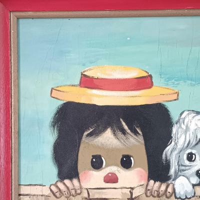 LOT 353: Bollini Clown Children Painting