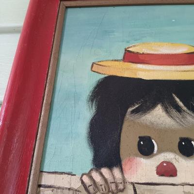LOT 353: Bollini Clown Children Painting