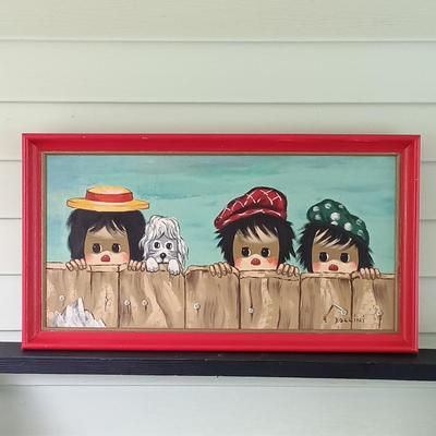 LOT 353: Bollini Clown Children Painting