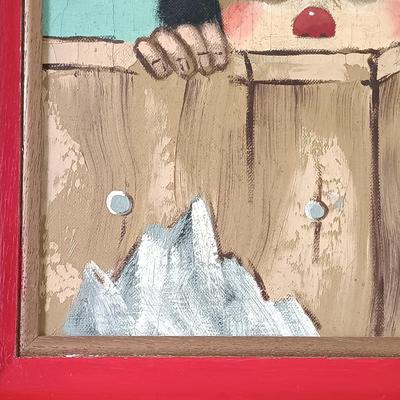 LOT 353: Bollini Clown Children Painting