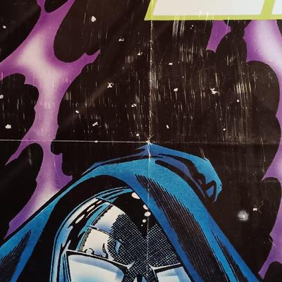 LOT 365: Signed Joe Jusko Marvel Collector Cards Promotional Poster, Marvel Comics 2099 Promotional Poster, Deadpool and Harley Quinn...