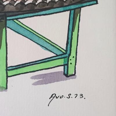 LOT 370: Signed Avo Watercolor Art
