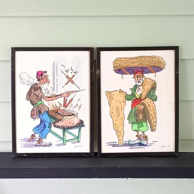 LOT 370: Signed Avo Watercolor Art