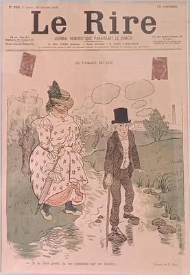LOT 372: Framed La Rire 29 Octobre 1898 Cover, Signed and Numbered Print of Charles Bridge, Prague & Lithographs of a Victorian Man...
