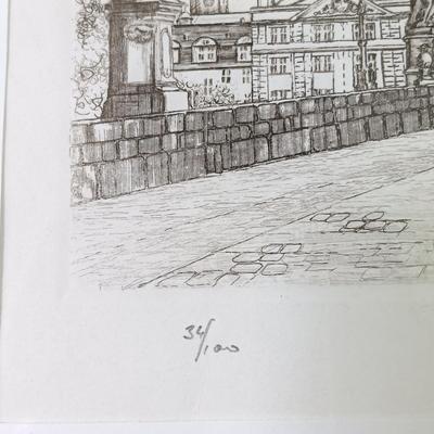 LOT 372: Framed La Rire 29 Octobre 1898 Cover, Signed and Numbered Print of Charles Bridge, Prague & Lithographs of a Victorian Man...