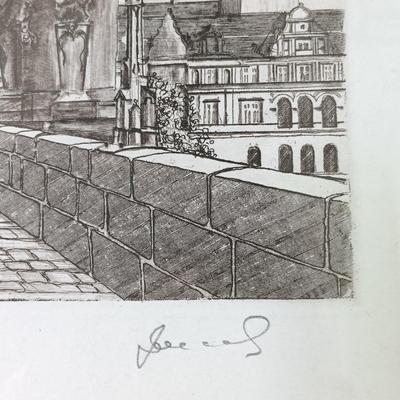 LOT 372: Framed La Rire 29 Octobre 1898 Cover, Signed and Numbered Print of Charles Bridge, Prague & Lithographs of a Victorian Man...