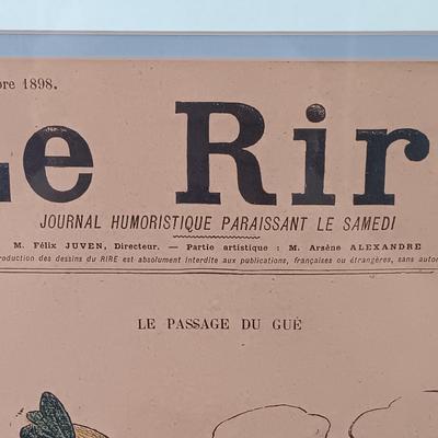 LOT 372: Framed La Rire 29 Octobre 1898 Cover, Signed and Numbered Print of Charles Bridge, Prague & Lithographs of a Victorian Man...