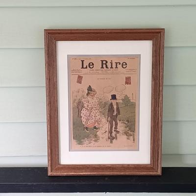 LOT 372: Framed La Rire 29 Octobre 1898 Cover, Signed and Numbered Print of Charles Bridge, Prague & Lithographs of a Victorian Man...