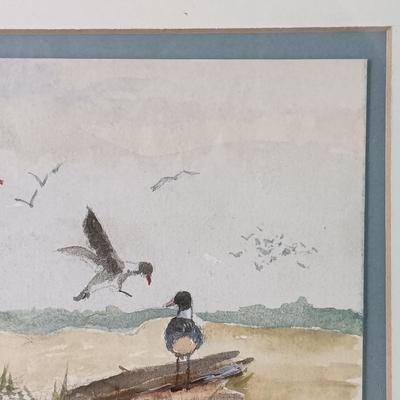 LOT 373: Signed Michael Duncan Art Print 'Power Play' with a G.R. Felton Watercolor & Ink Sketch