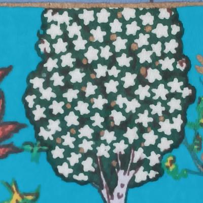 LOT 374: Persian Print on Textile with a Signed Oil Painting of a Castle & Print of 'The Chase'