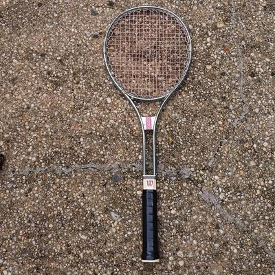 LOT 375: Set of (4) Tennis Rackets with Tennis Ball Signed Billie Jean King