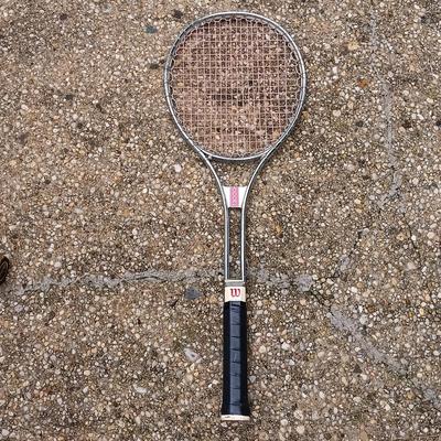 LOT 375: Set of (4) Tennis Rackets with Tennis Ball Signed Billie Jean King