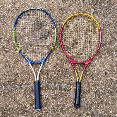 LOT 375: Set of (4) Tennis Rackets with Tennis Ball Signed Billie Jean King