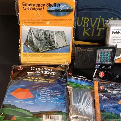 LOT 396: Survival Kit Backpack with New in Package Items