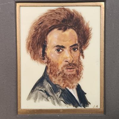 LOT 398: Gouache Portrait of a Man by S. Nogard, Paintings of Vintage Cars, Books & More