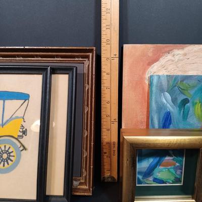 LOT 398: Gouache Portrait of a Man by S. Nogard, Paintings of Vintage Cars, Books & More
