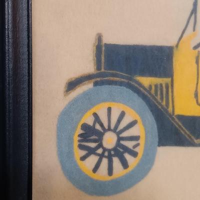 LOT 398: Gouache Portrait of a Man by S. Nogard, Paintings of Vintage Cars, Books & More