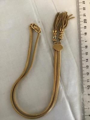 Monet Gold Tone Lariat Fringe Bolero Tassel
