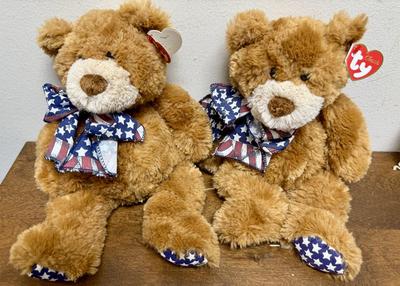Patriotic Beanie Baby Plush Toy Lot