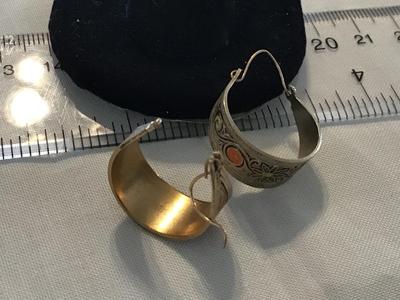 Vintage Wire Half Hoop Earrings