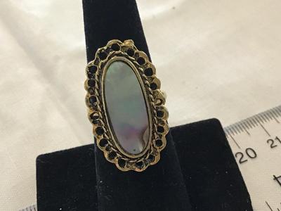 Vintage Adjustable Mother of Pearl Ring