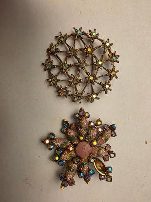 Pair of brooches