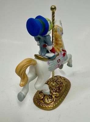JIMNEY CRICKET on Carousel Horse New England Collectors Society Disney Characters limited edition