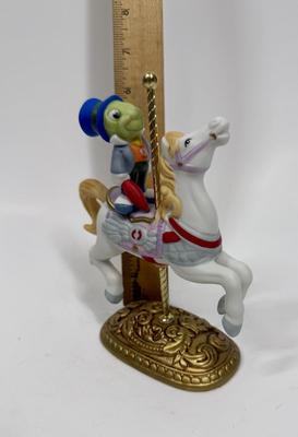 JIMNEY CRICKET on Carousel Horse New England Collectors Society Disney Characters limited edition