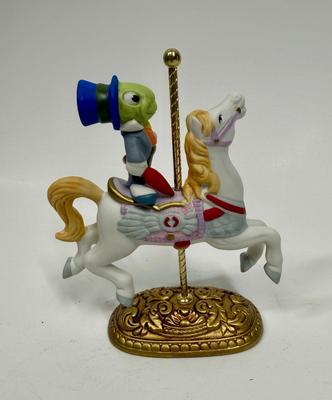 JIMNEY CRICKET on Carousel Horse New England Collectors Society Disney Characters limited edition