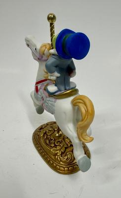 JIMNEY CRICKET on Carousel Horse New England Collectors Society Disney Characters limited edition
