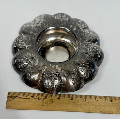 Saxon Plate Silver Plate Electroplated Copper Flower Vase Holder Centerpiece