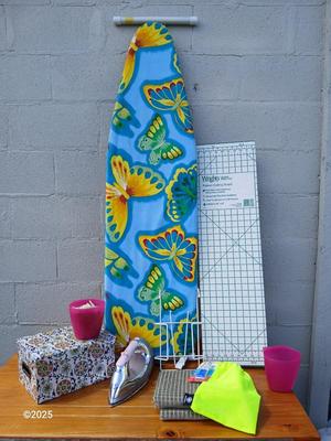 Colorful Sewing & Ironing Lot – Butterfly Board, Iron, Cutting Mat & More