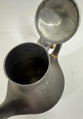 Vintage Art Nouveau Kayserzinn-Style Teapot with Hinged Lid
